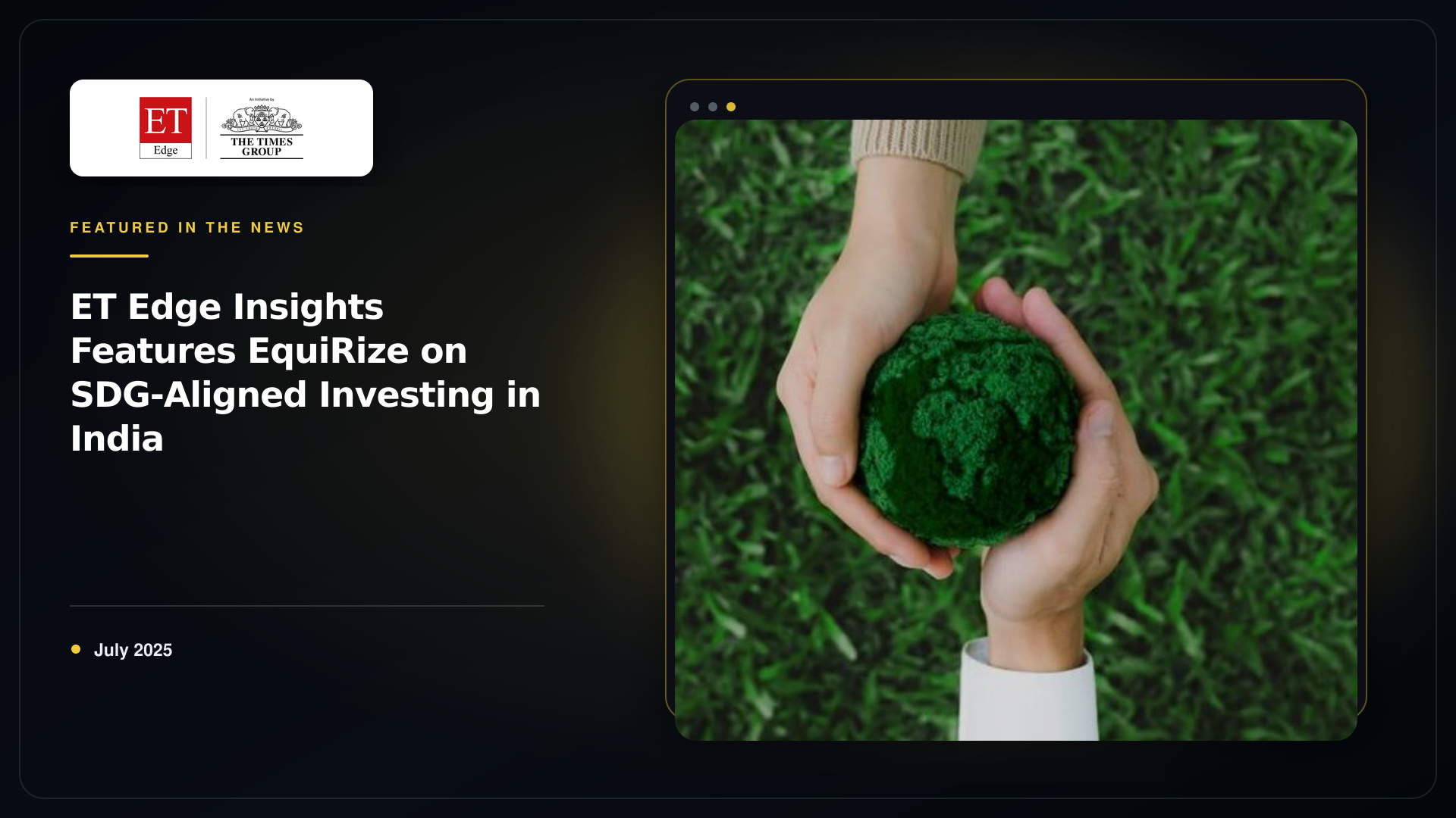 EquiRize Highlights Rise of SDG-Aligned Investing in India | EquiRize